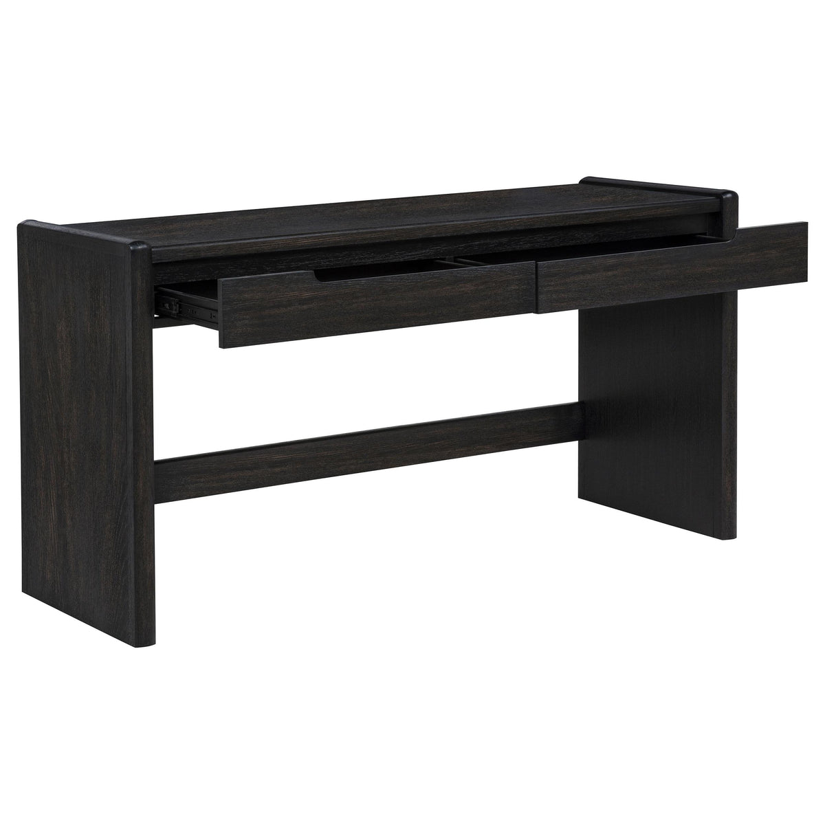  Coaster Furniture Leandro 800790 2-drawer Home Office Writing Desk - Burnished Black IMAGE 10