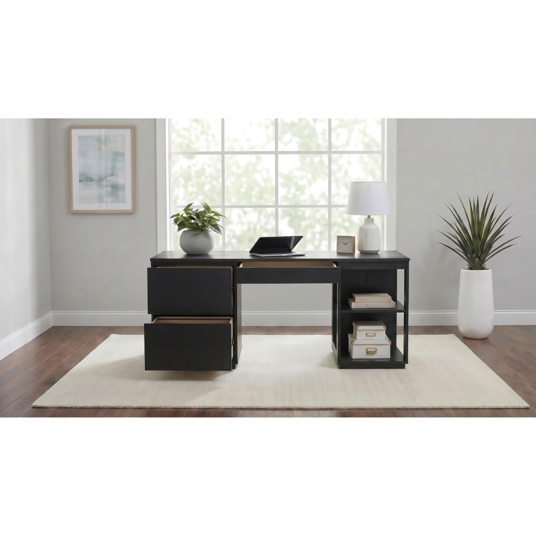  Coaster Furniture Harkes 800798 75-inch 3-drawer Computer Desk with Adjustable Shelf - Coffee Bean IMAGE 1