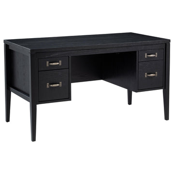  Coaster Furniture Graham 800866 54-inch 4-drawer Double Pedestal Lift Top Computer Desk - Black IMAGE 1