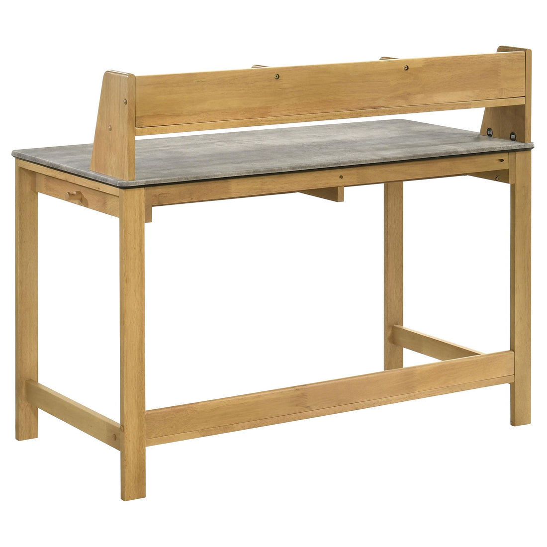  Coaster Furniture Besler 801075 47-inch SmartTop Writing Desk with Shelf - Cement/Natural IMAGE 1