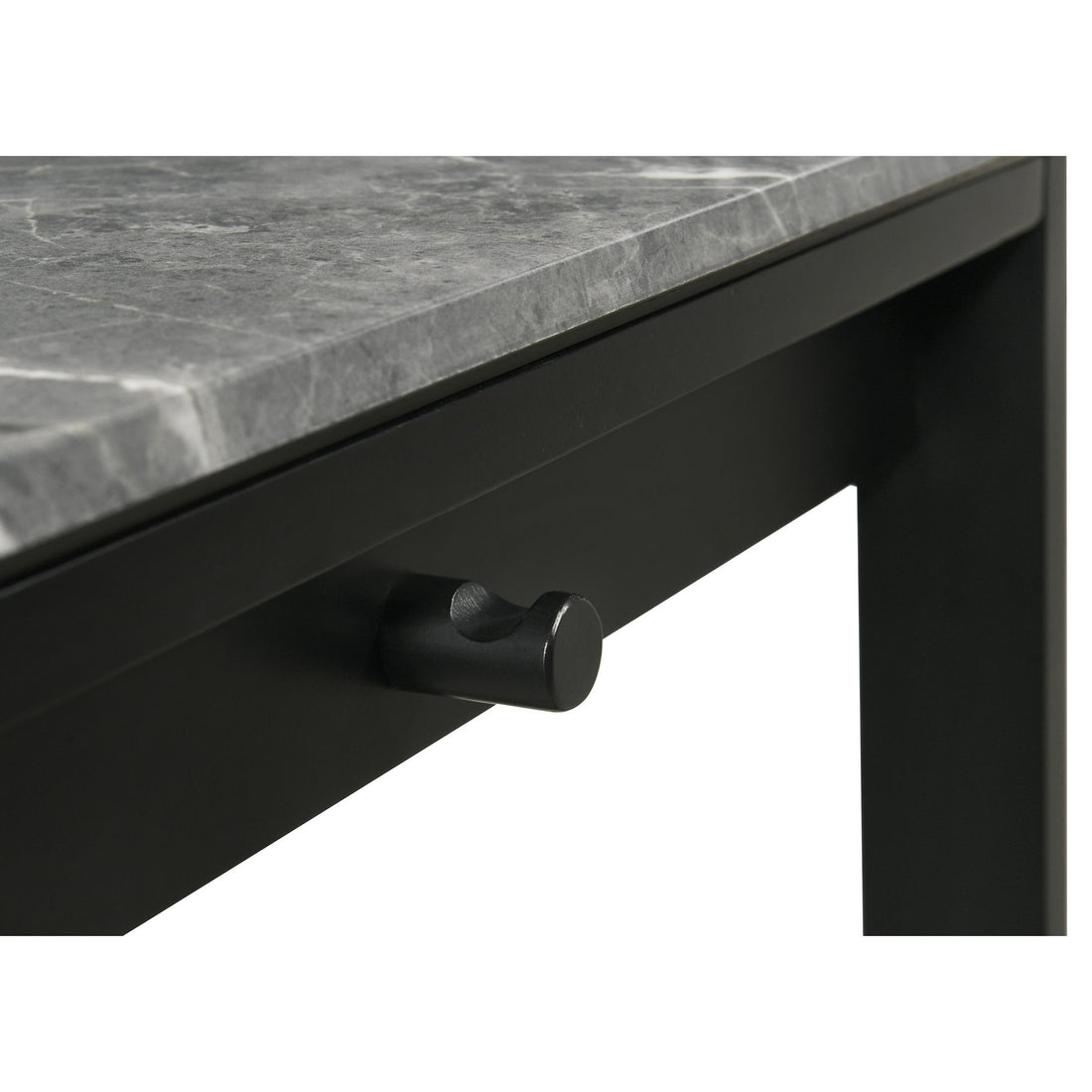  Coaster Furniture Besler 801076 47-inch SmartTop Writing Desk with Shelf - Grey Stone/Black IMAGE 1