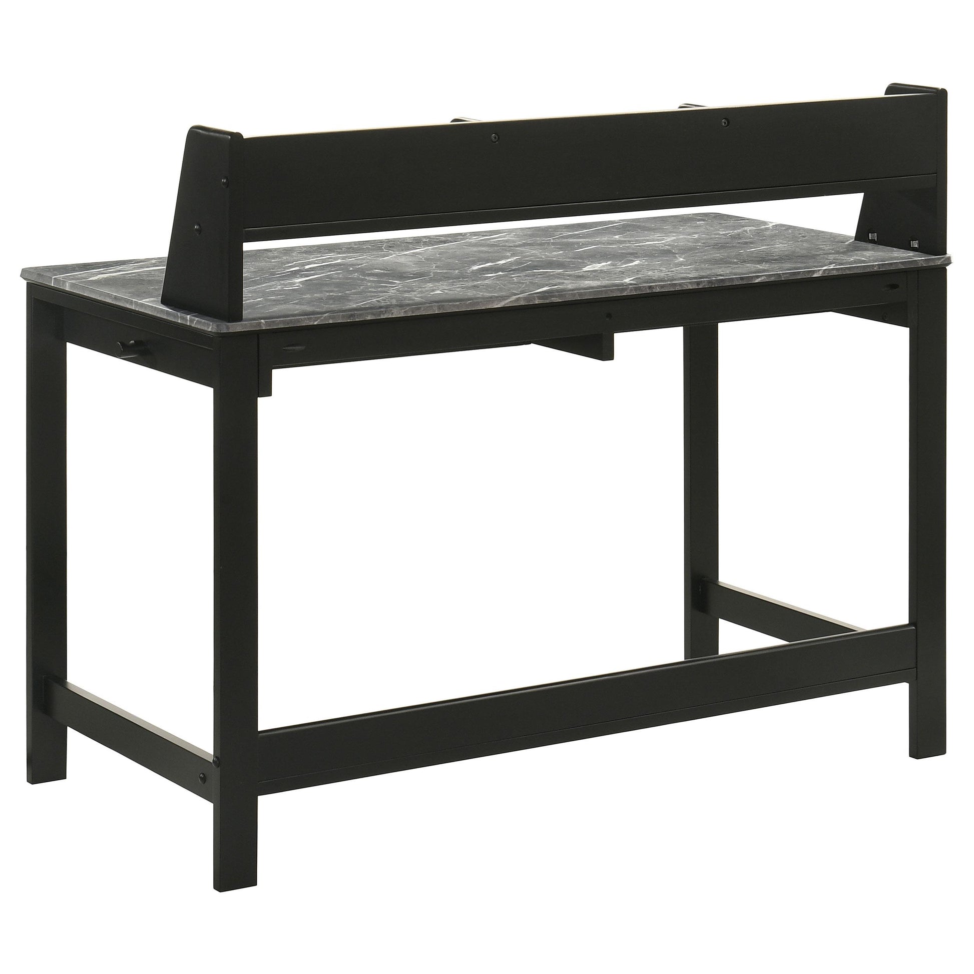  Coaster Furniture Besler 801076 47-inch SmartTop Writing Desk with Shelf - Grey Stone/Black IMAGE 3