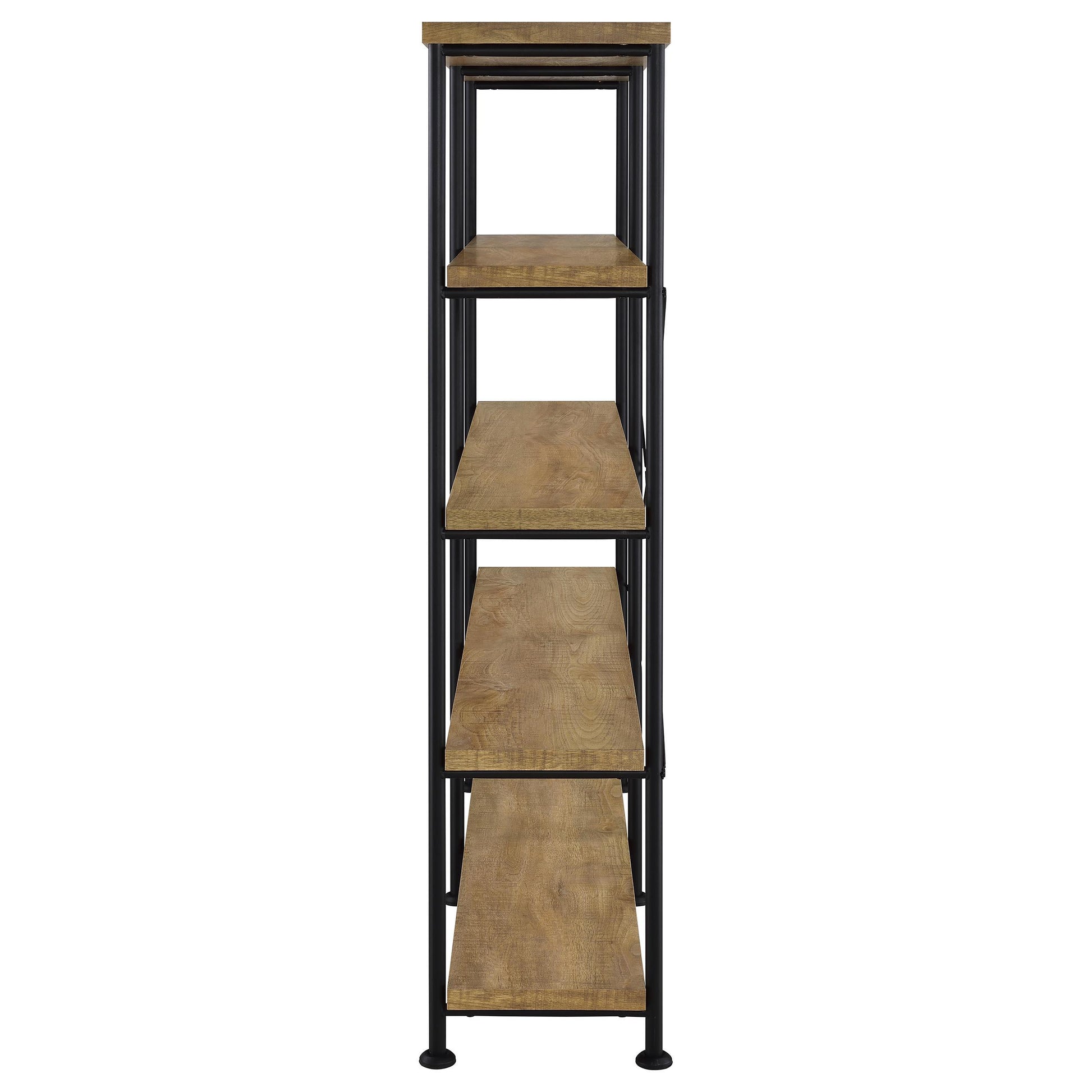  Coaster Furniture Analiese 801853 63-inch 4-shelf Double Bookshelf - Mango IMAGE 2