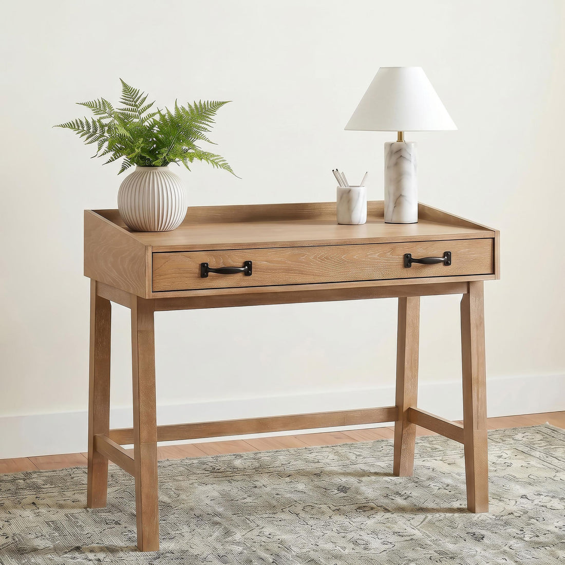  Coaster Furniture Fabian 802041 38-inch Computer Desk with Keyboard Drawer  - Distressed Light Brown IMAGE 1