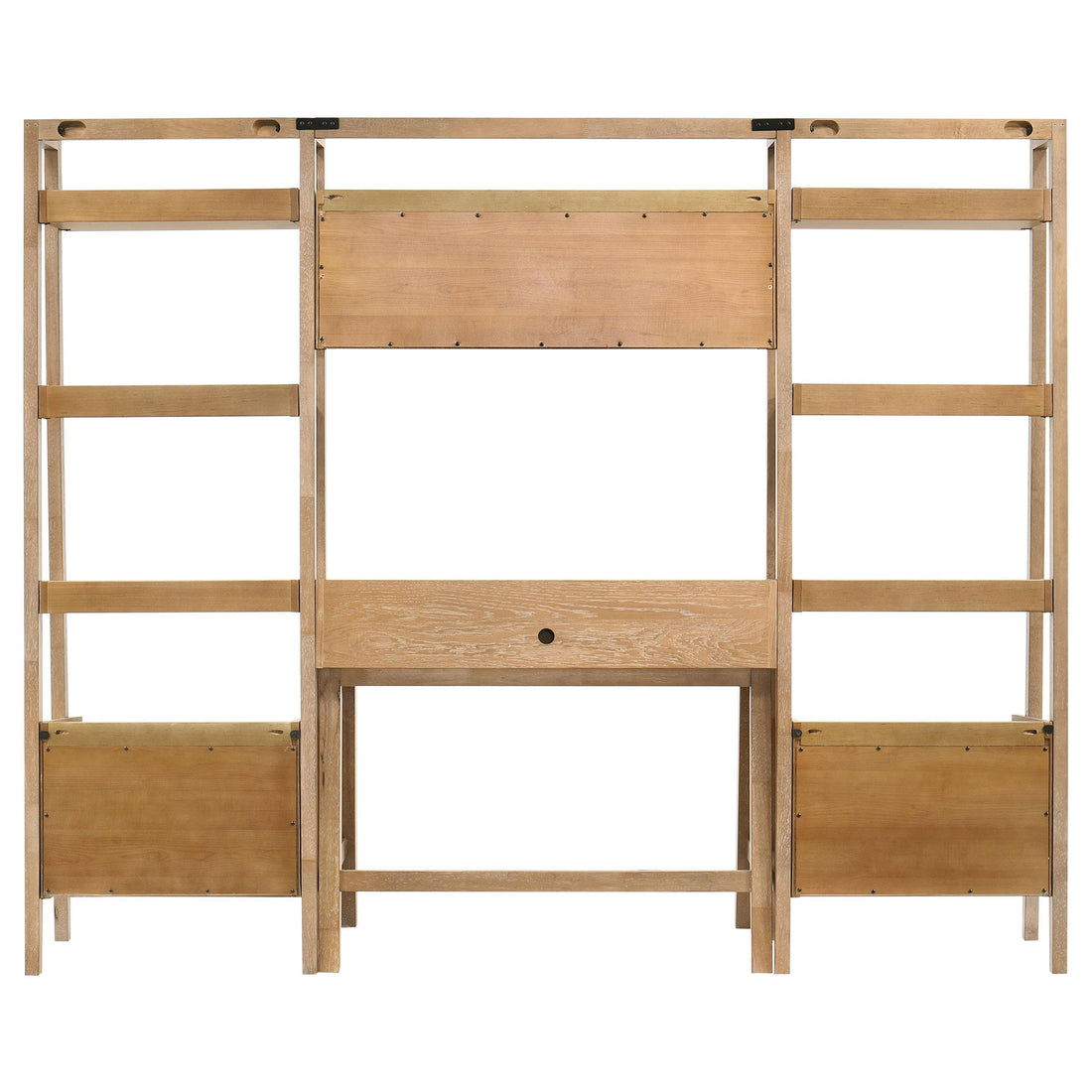  Coaster Furniture Fabian 802041-SET 4-piece Computer Desk and Bookshelf Set  - Distressed Light Brown IMAGE 1
