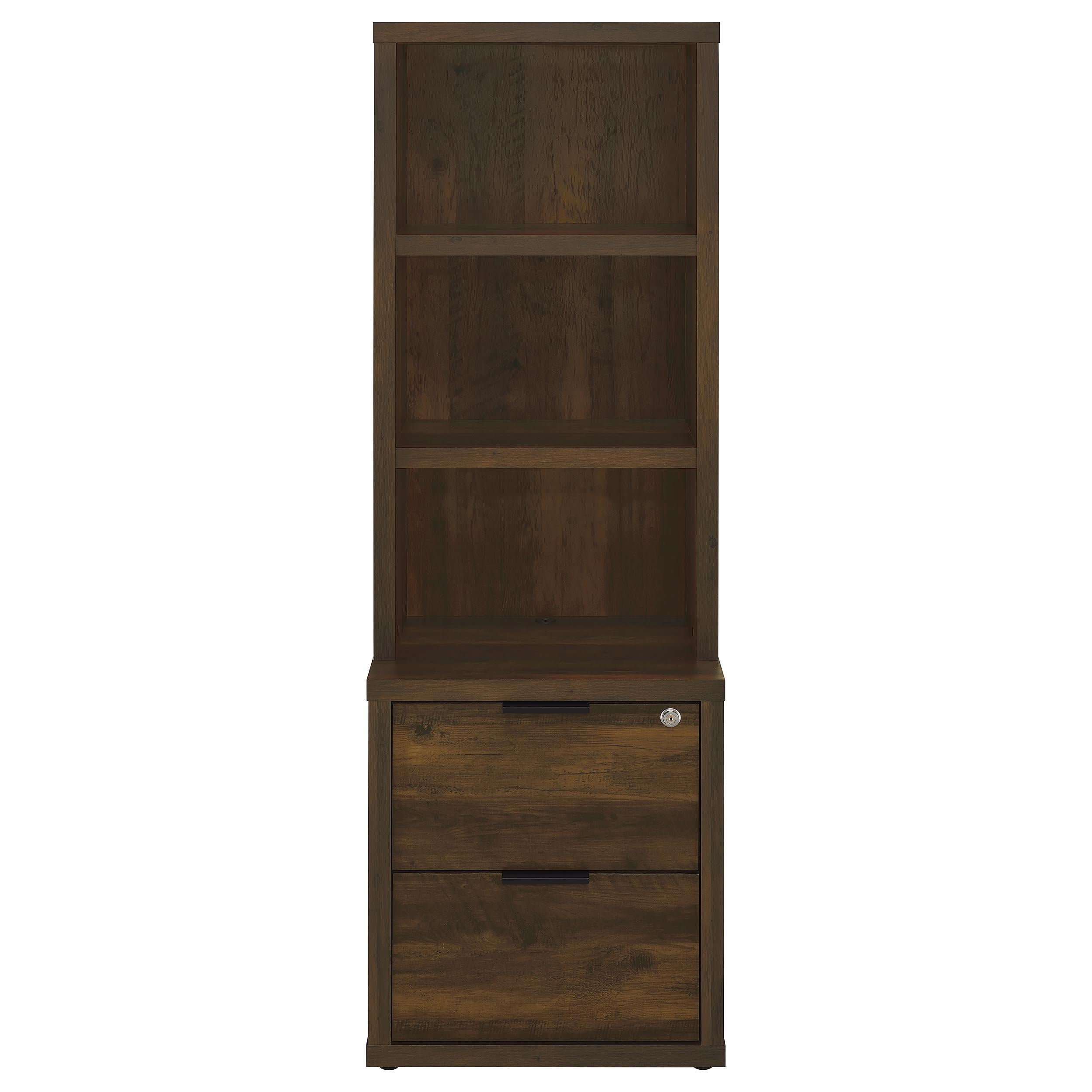  Coaster Furniture Westpark 802713-S3 3-piece Wall Unit Bookcase Set with USB - Dark Pine IMAGE 1
