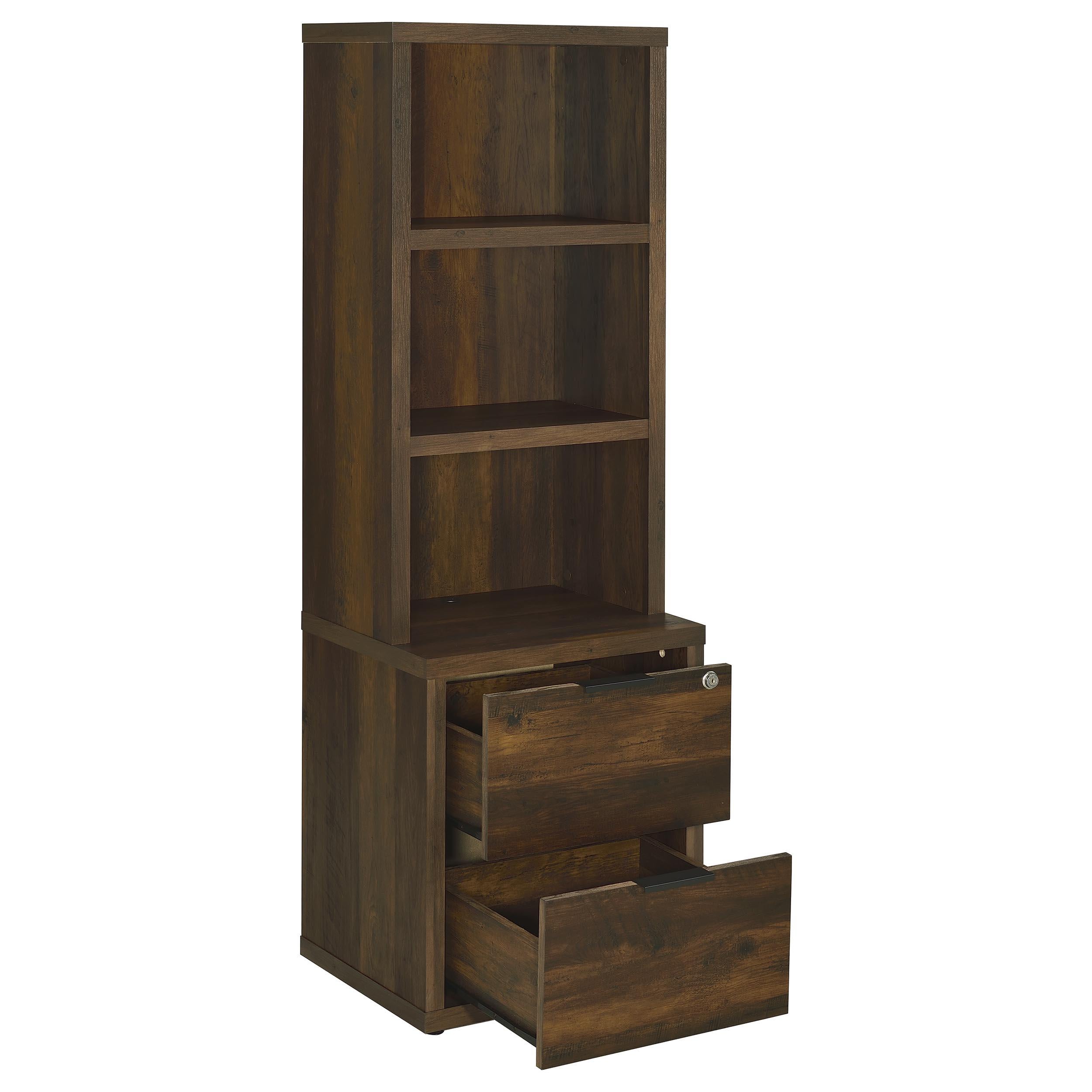  Coaster Furniture Westpark 802713-S3 3-piece Wall Unit Bookcase Set with USB - Dark Pine IMAGE 11