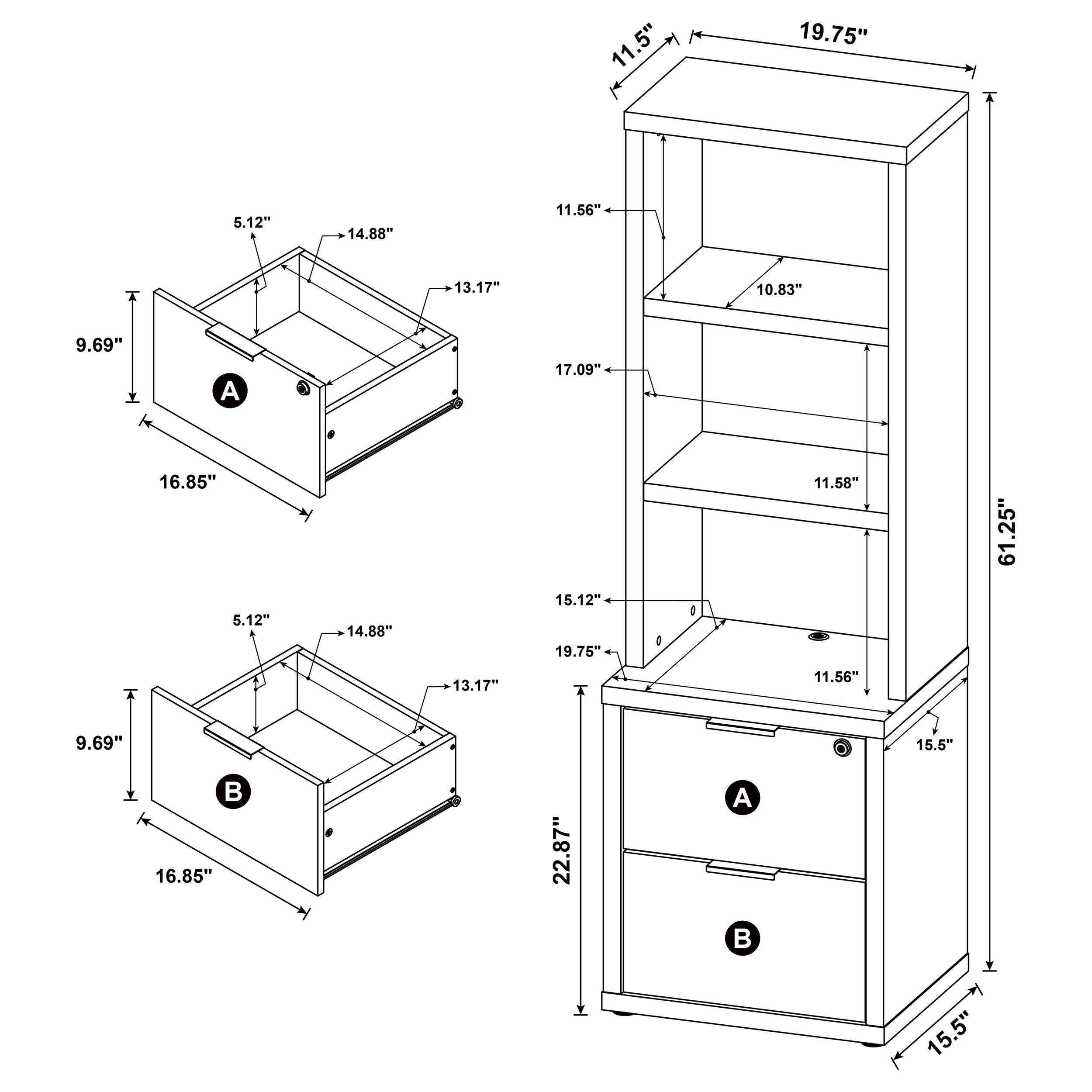  Coaster Furniture Westpark 802713-S3 3-piece Wall Unit Bookcase Set with USB - Dark Pine IMAGE 14