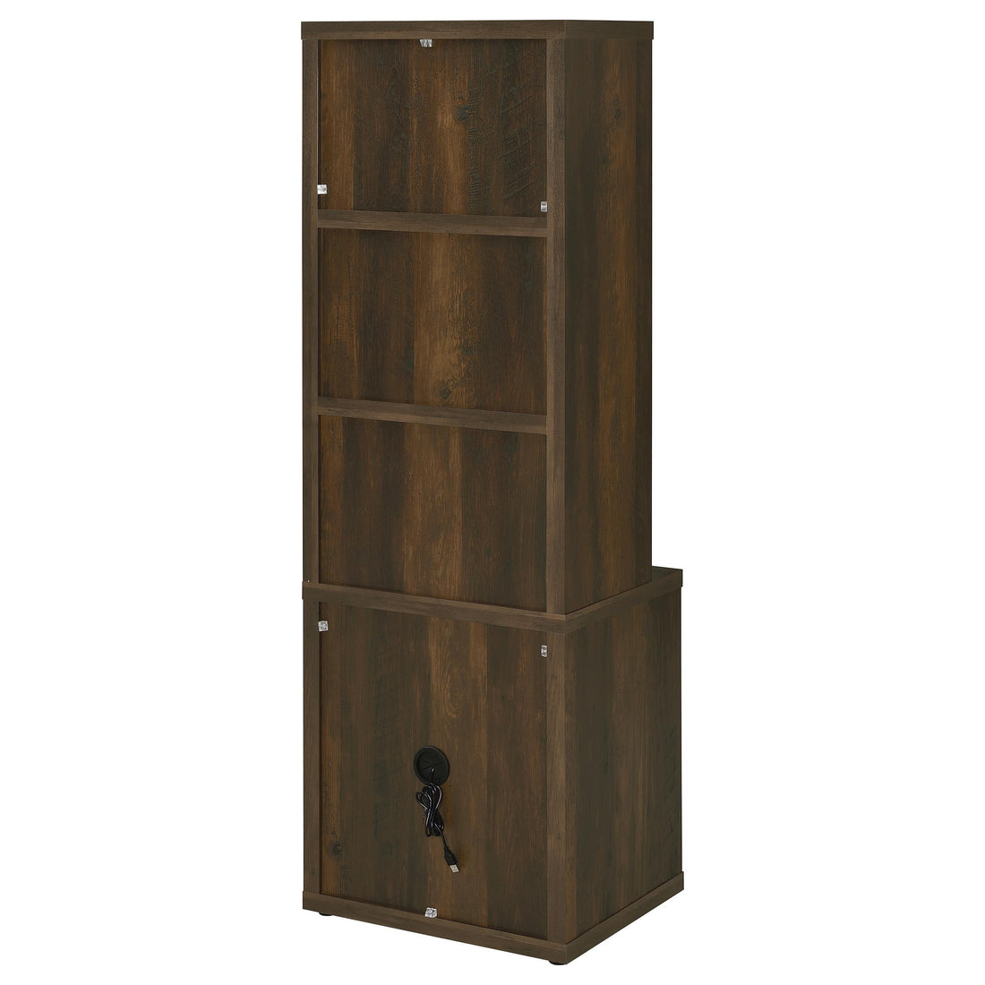  Coaster Furniture Westpark 802713-S3 3-piece Wall Unit Bookcase Set with USB - Dark Pine IMAGE 1