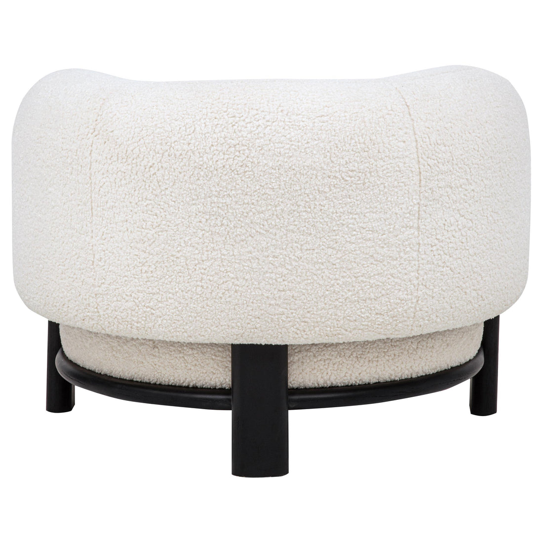  Coaster Furniture Lawler 901372 Upholstered Barrel Back Accent Chair - Ivory/Black IMAGE 1