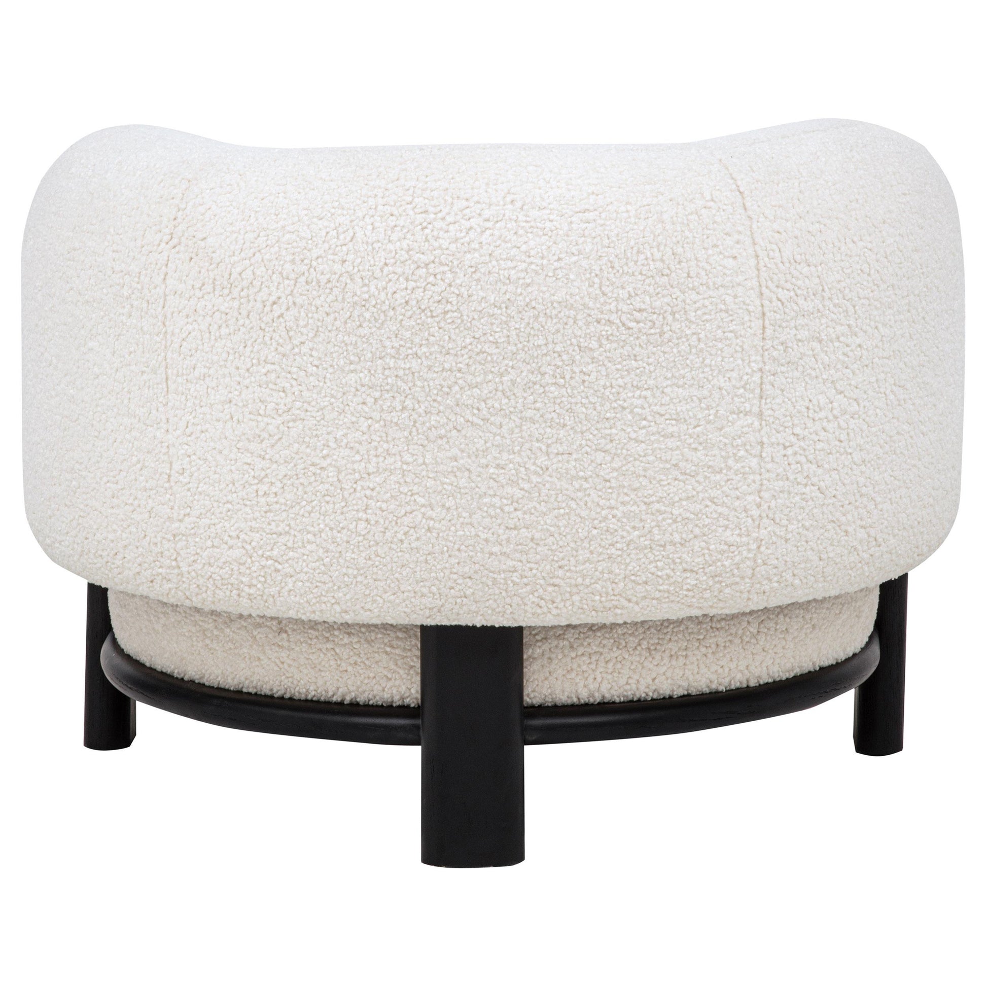  Coaster Furniture Lawler 901372 Upholstered Barrel Back Accent Chair - Ivory/Black IMAGE 2