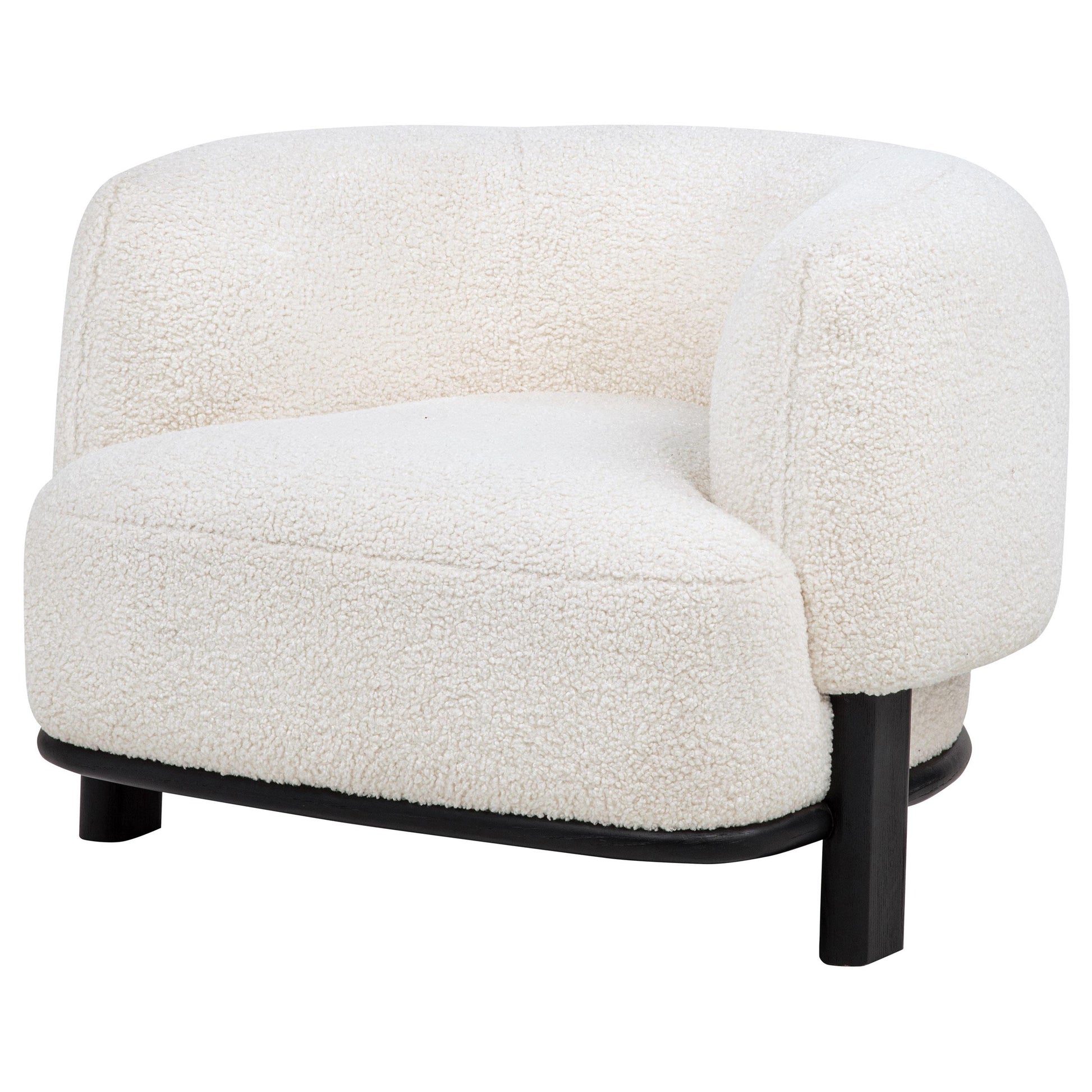  Coaster Furniture Lawler 901372 Upholstered Barrel Back Accent Chair - Ivory/Black IMAGE 3