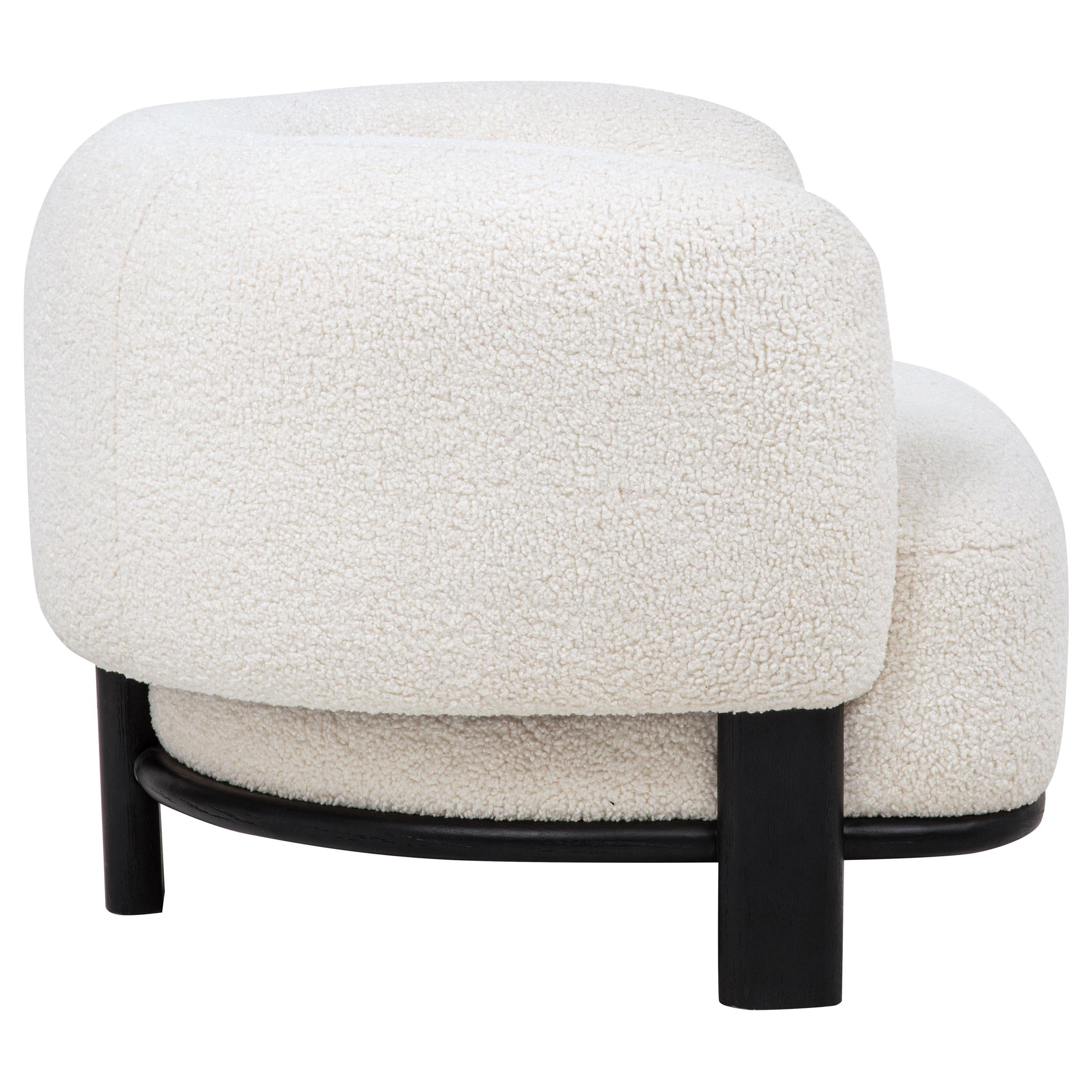  Coaster Furniture Lawler 901372 Upholstered Barrel Back Accent Chair - Ivory/Black IMAGE 7