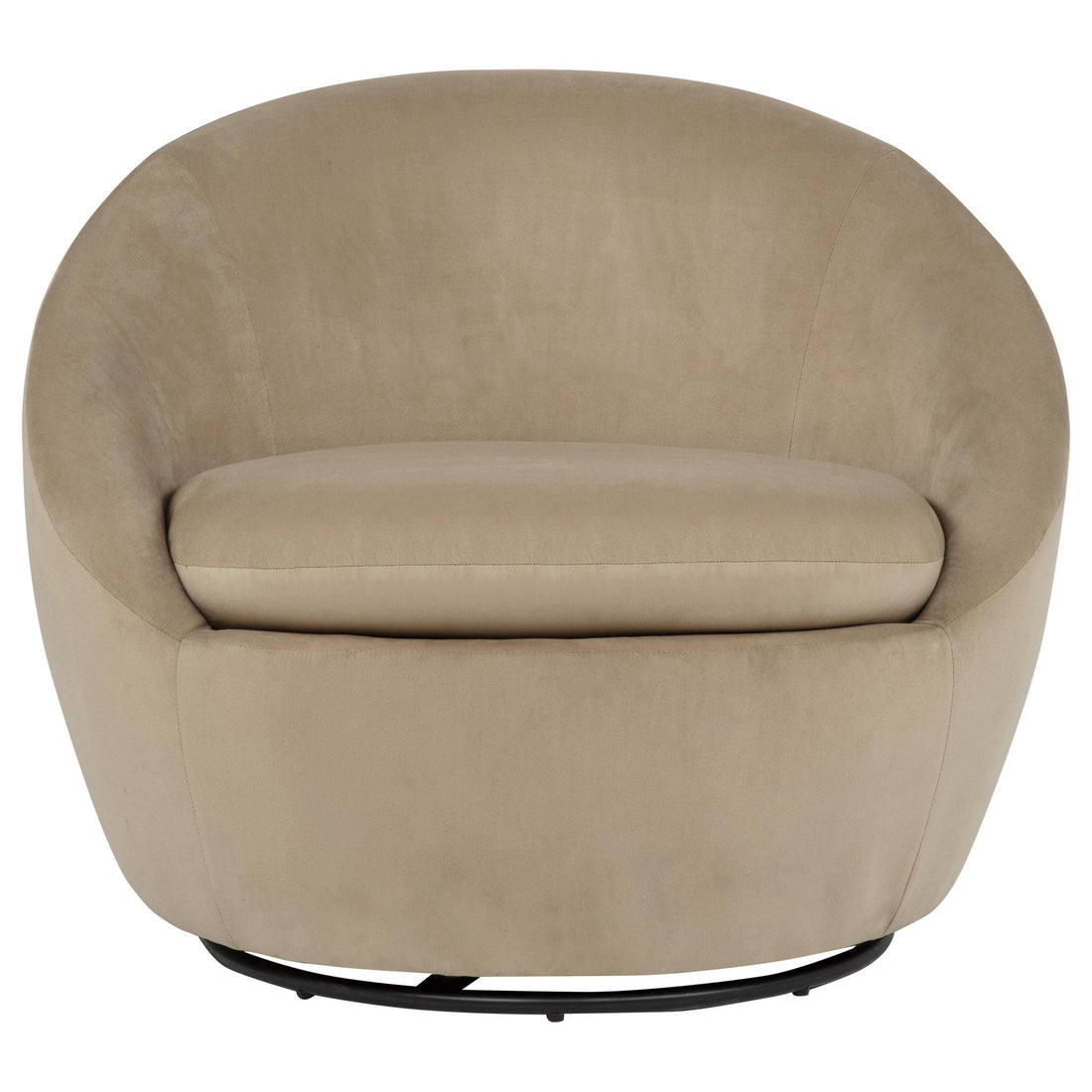  Coaster Furniture Myernick 903228 Velvet Upholstered Swivel Accent Chair - Camel IMAGE 1