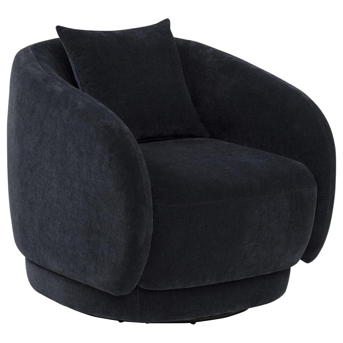  Coaster Furniture Arnaud 903487 Chenille Upholstered Swivel Accent Chair - Navy IMAGE 1