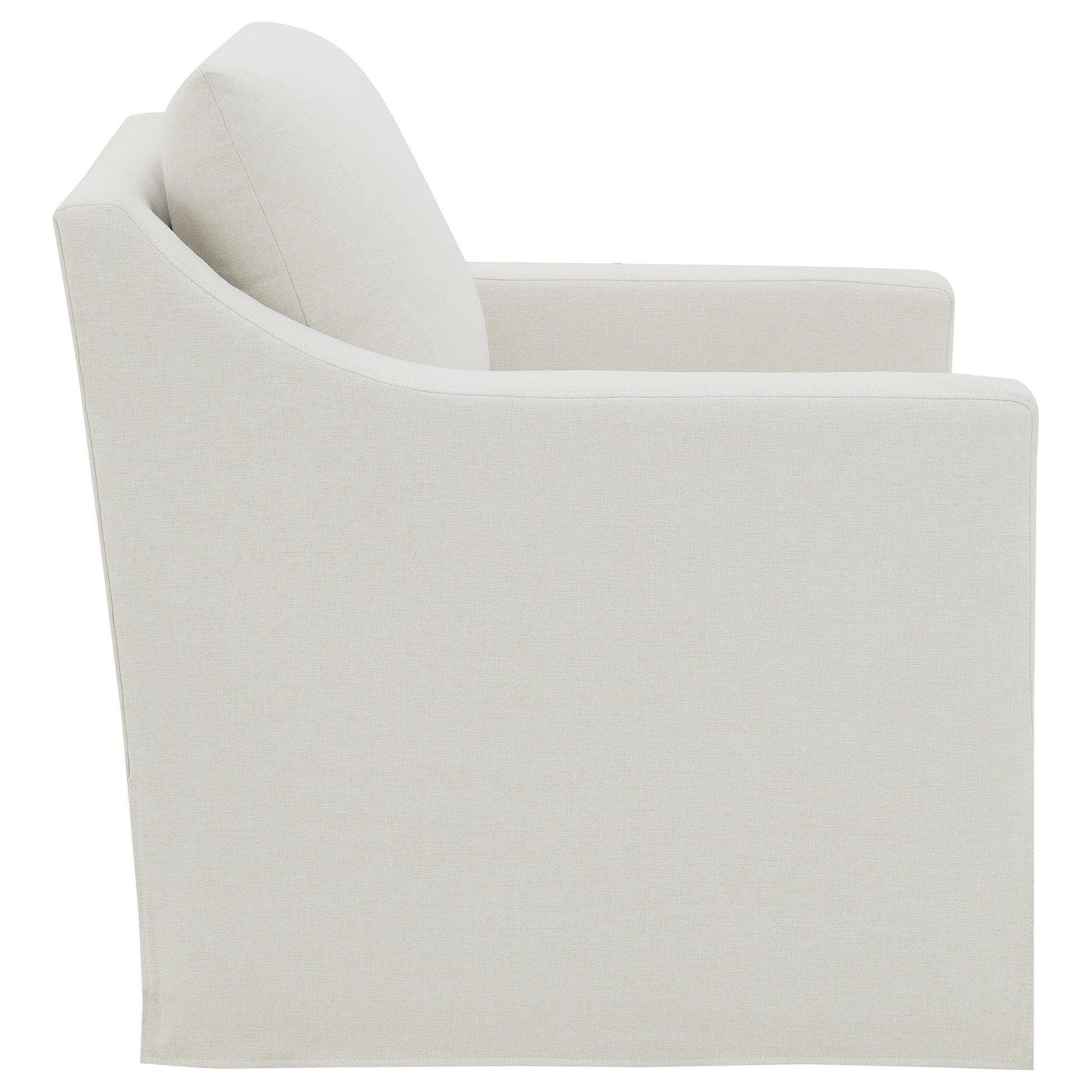  Coaster Furniture Winter 904133 Upholstered Sloped Arm Accent Swivel Chair - Beige IMAGE 11