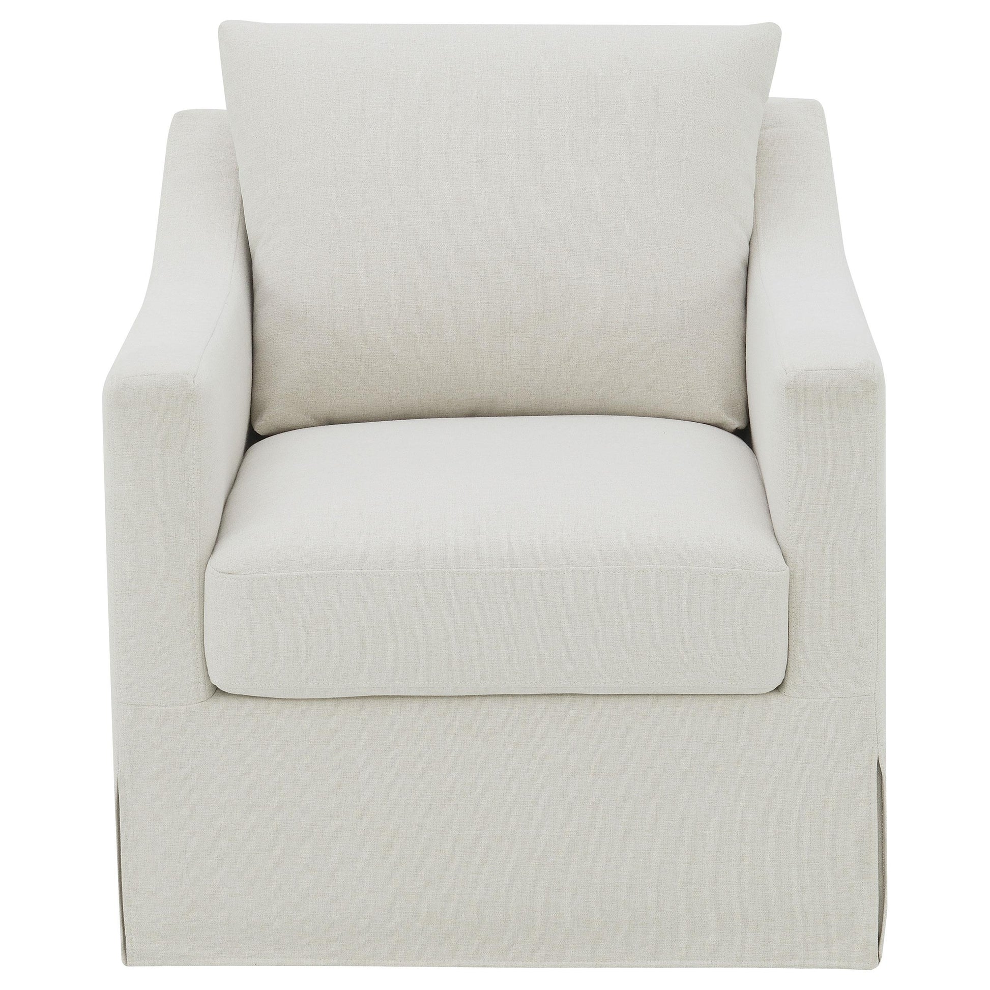  Coaster Furniture Winter 904133 Upholstered Sloped Arm Accent Swivel Chair - Beige IMAGE 6