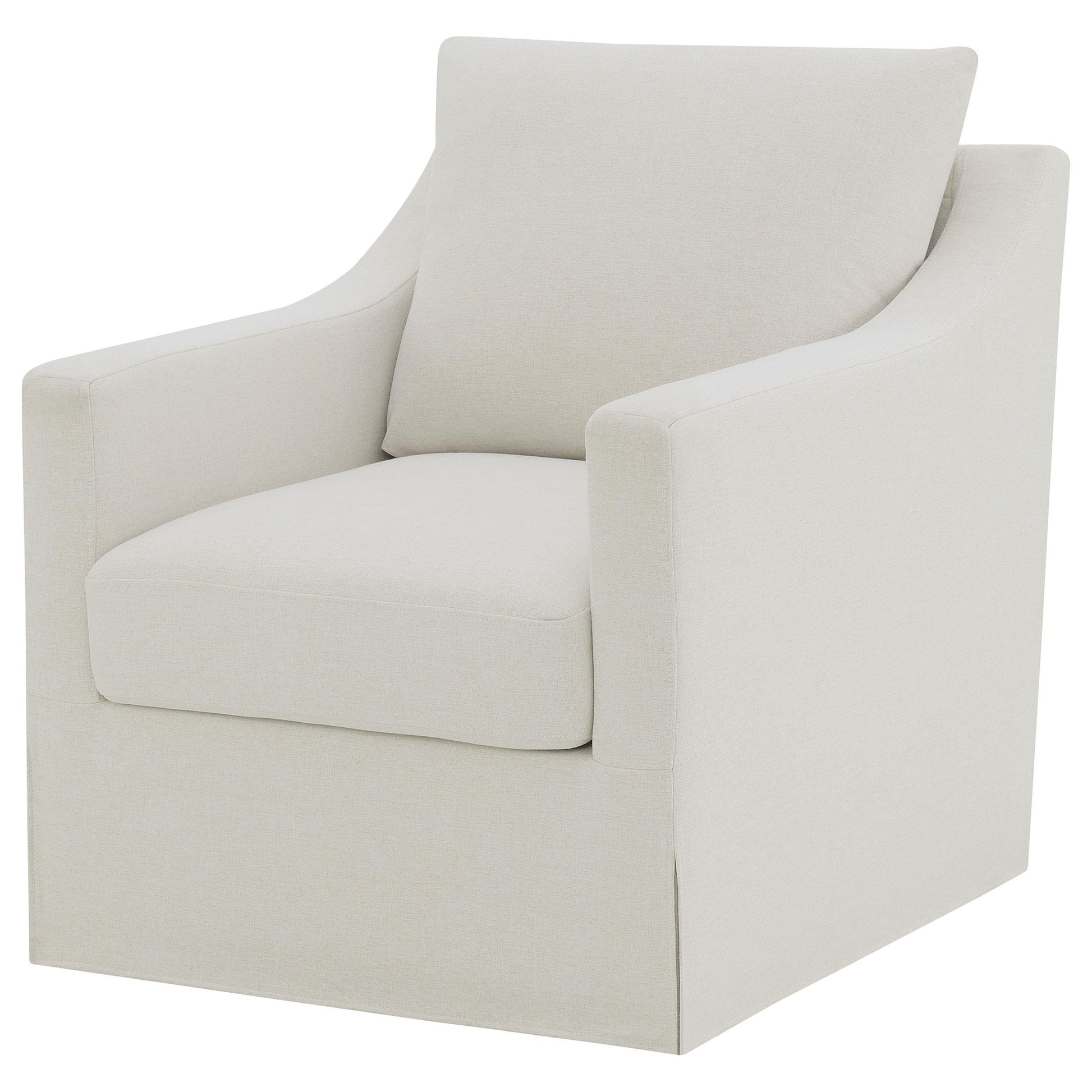  Coaster Furniture Winter 904133 Upholstered Sloped Arm Accent Swivel Chair - Beige IMAGE 8