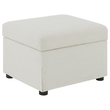  Coaster Furniture Winter 904134 Upholstered Hydraulic Lift Top Storage Ottoman - Beige IMAGE 1