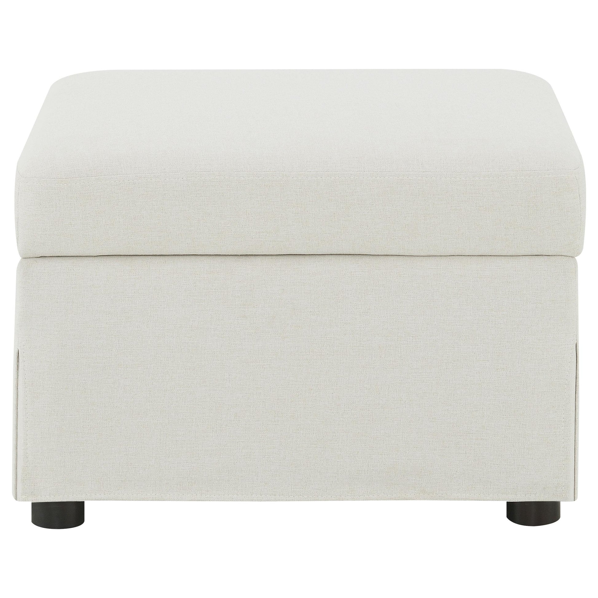  Coaster Furniture Winter 904134 Upholstered Hydraulic Lift Top Storage Ottoman - Beige IMAGE 2