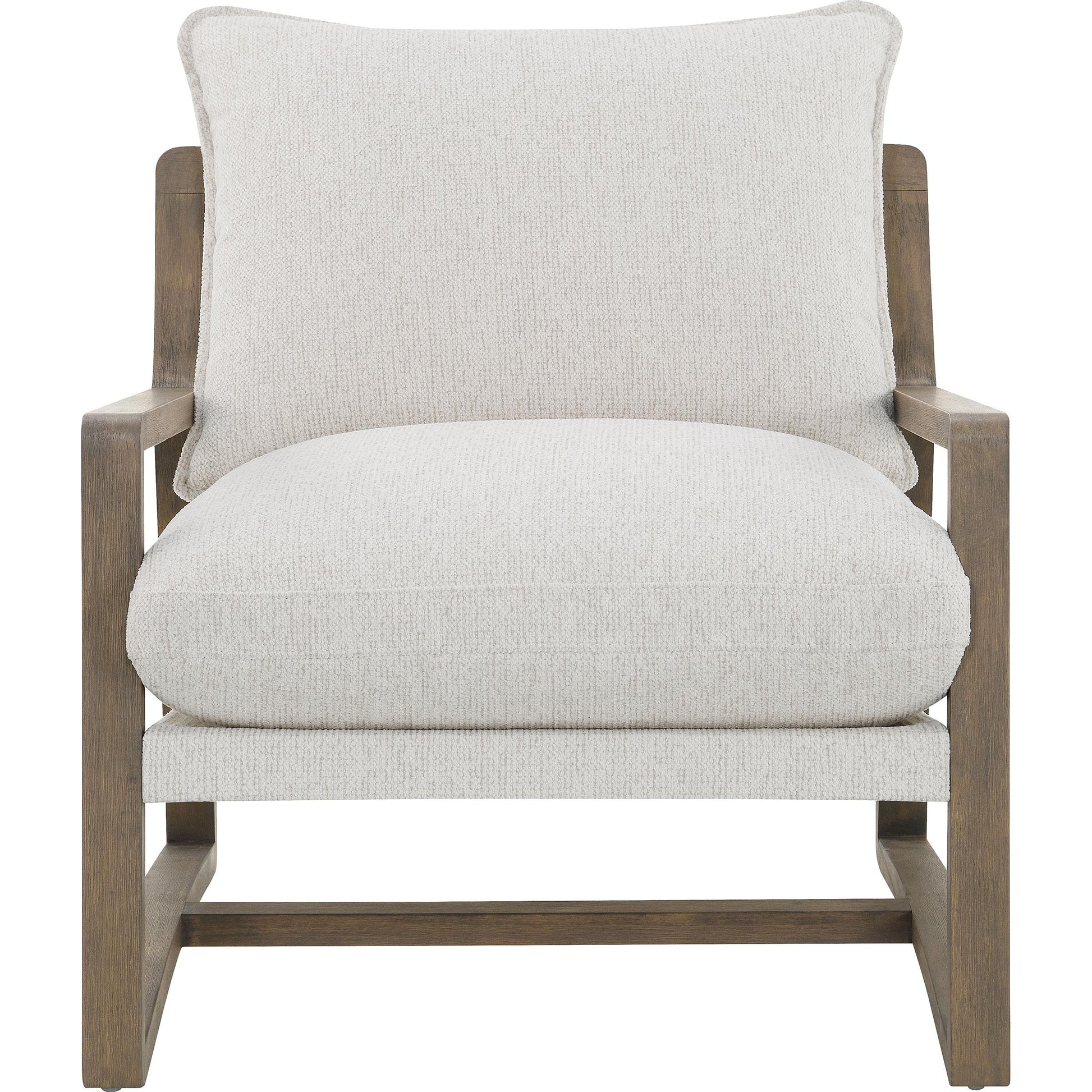  Coaster Furniture Geneva 907509 Boucle Upholstered Wood Arm Accent Chair - Sand IMAGE 3