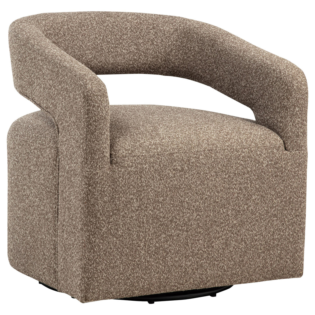  Coaster Furniture Westhill 907538 Boucle Upholstered Swivel Accent Chair - Rocky Road IMAGE 1