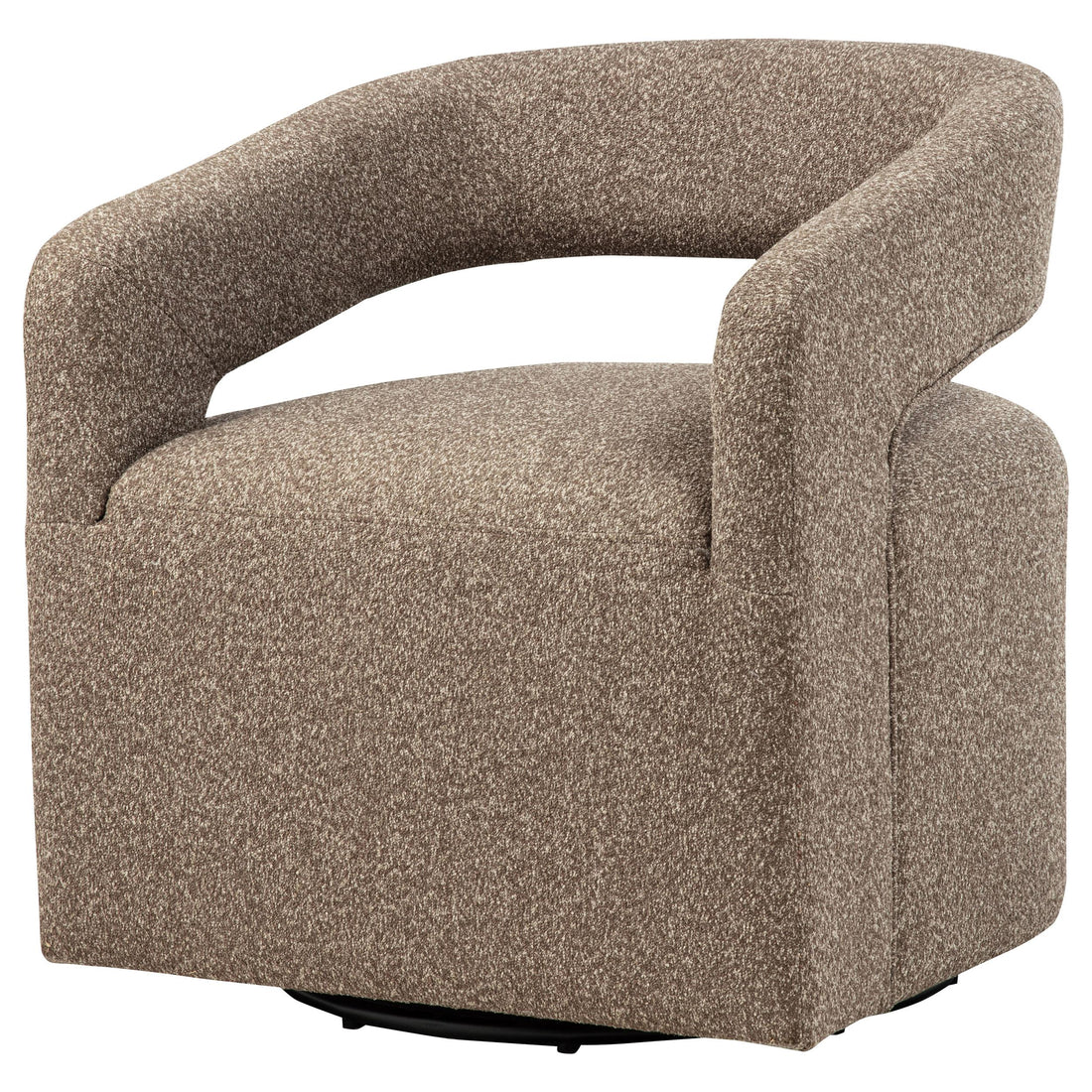 Coaster Furniture Westhill 907538 Boucle Upholstered Swivel Accent Chair - Rocky Road IMAGE 1