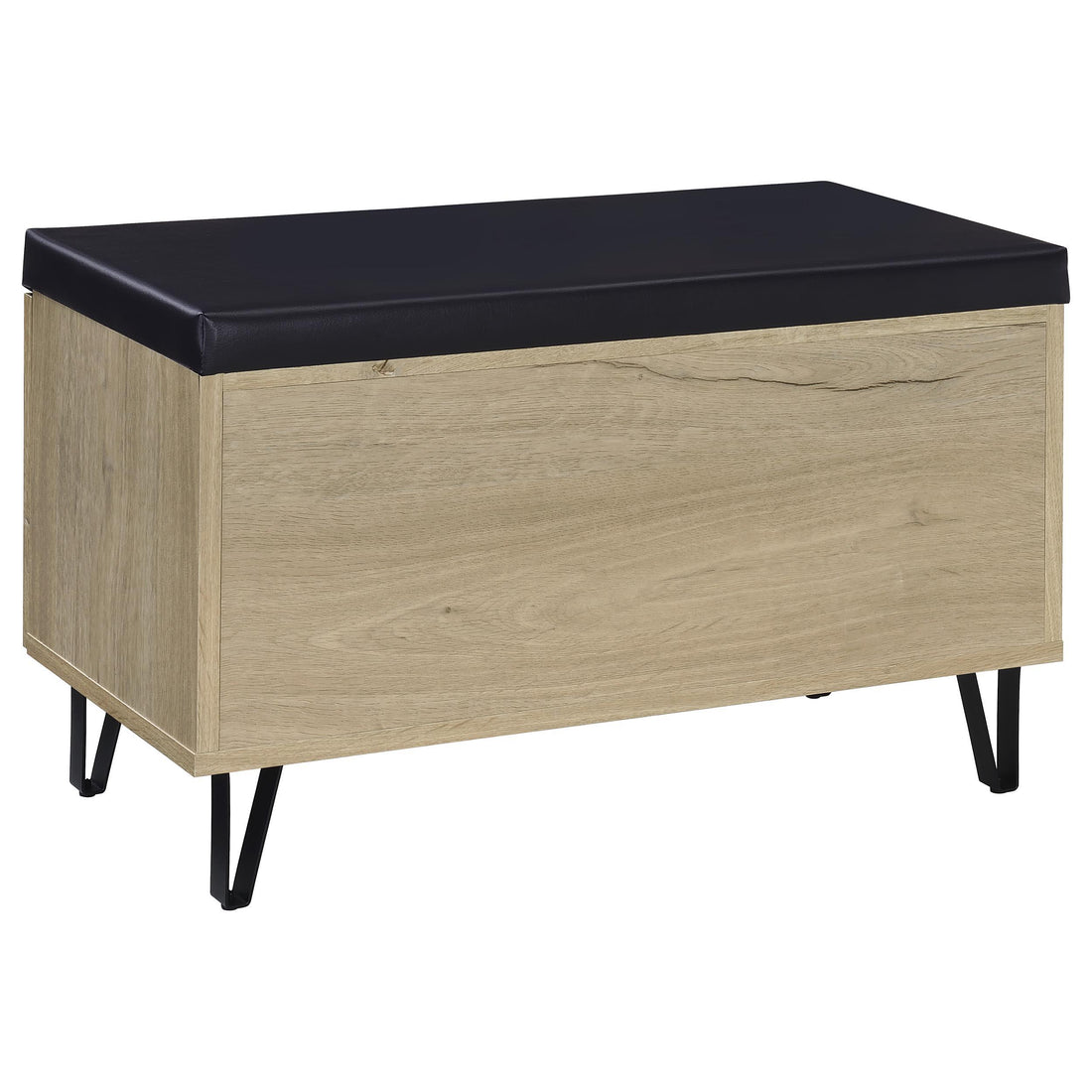  Coaster Furniture Brixton 915154 2-door Padded Entryway Shoe Storage Bench - White Oak IMAGE 1