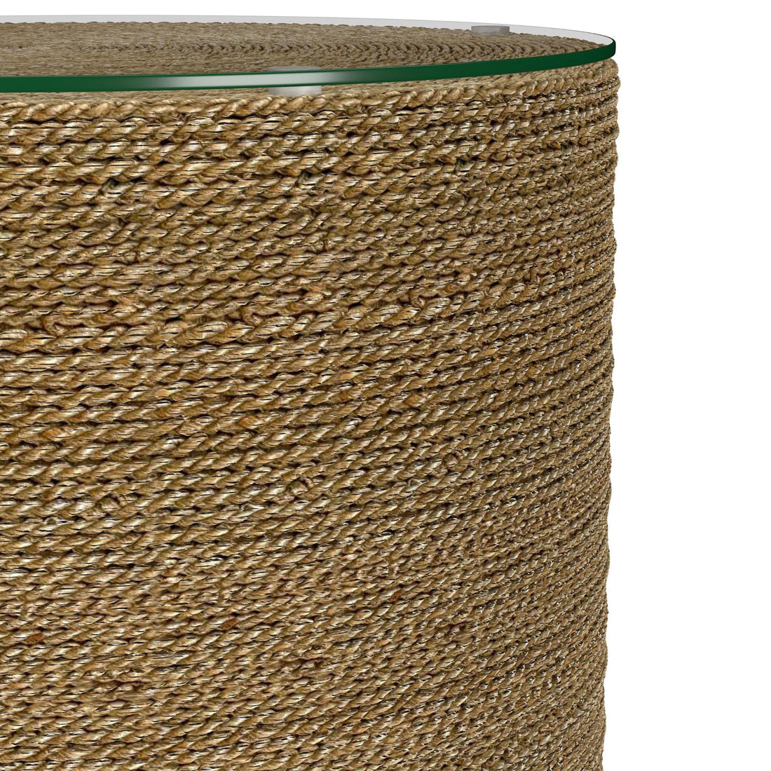  Coaster Furniture Halden 930270 Round Woven Seagrass Accent Side Table - Light Brown IMAGE 1