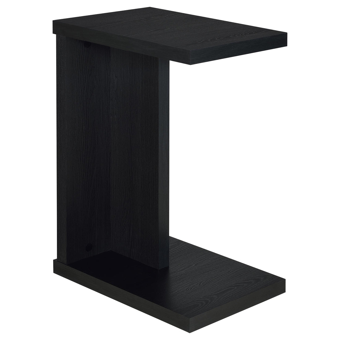  Coaster Furniture Clower 930276 Engineered Wood C-Shaped Sofa Side Table - Black IMAGE 1