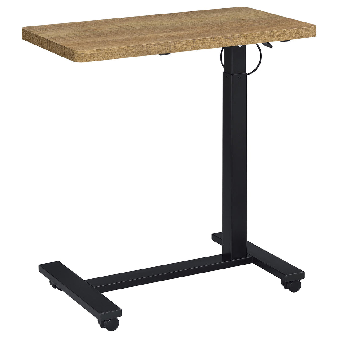  Coaster Furniture Westpark 930301 Pneumatic Adjustable C-Shape Side Table with Casters - Mango IMAGE 1