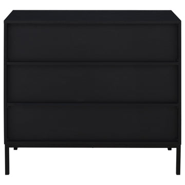  Coaster Furniture Jess 950420 2-door Arched Fluted Glass Accent Cabinet - Black IMAGE 1