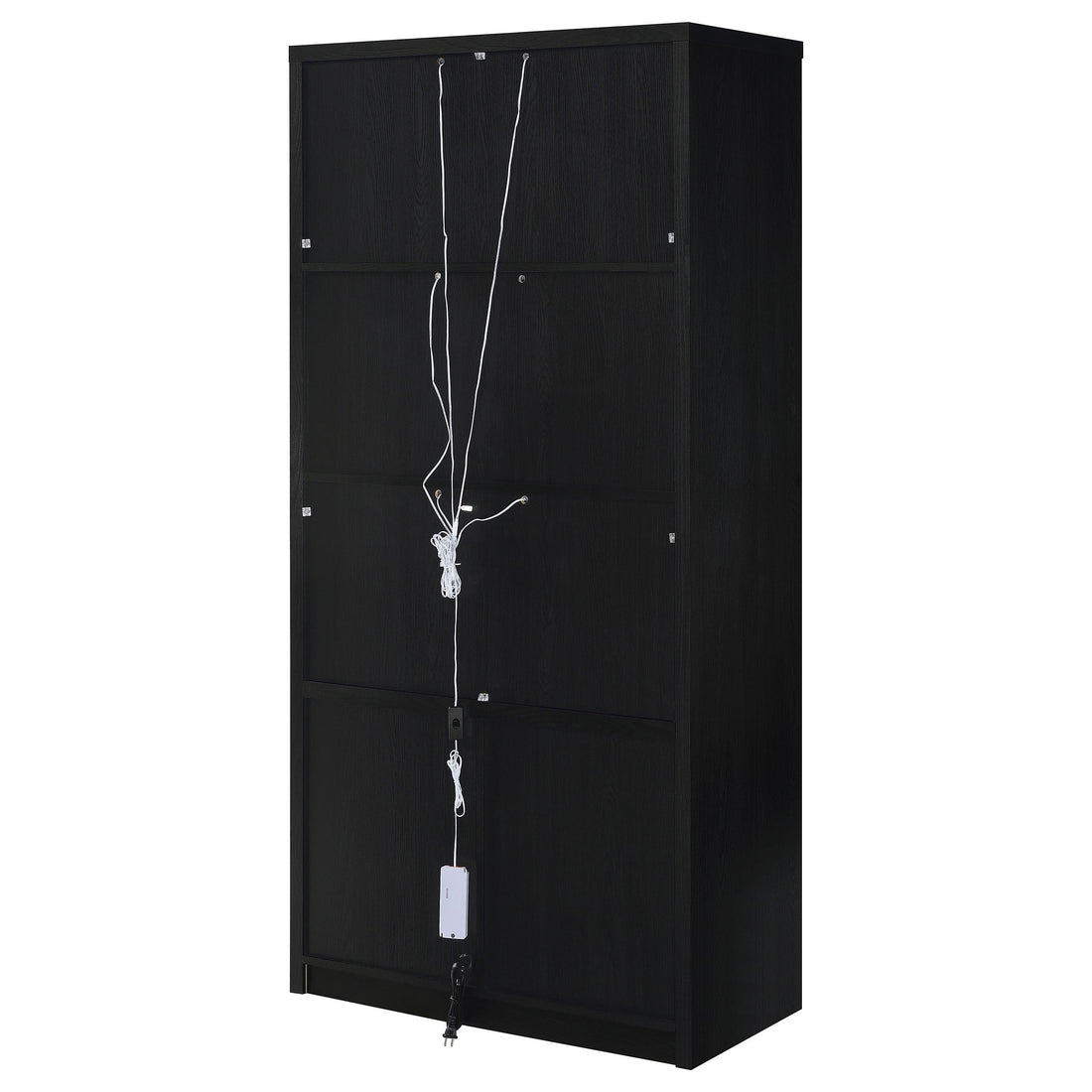  Coaster Furniture Riva 950432 4-door Tall Accent Display Cabinet LED Lighting - Black IMAGE 1