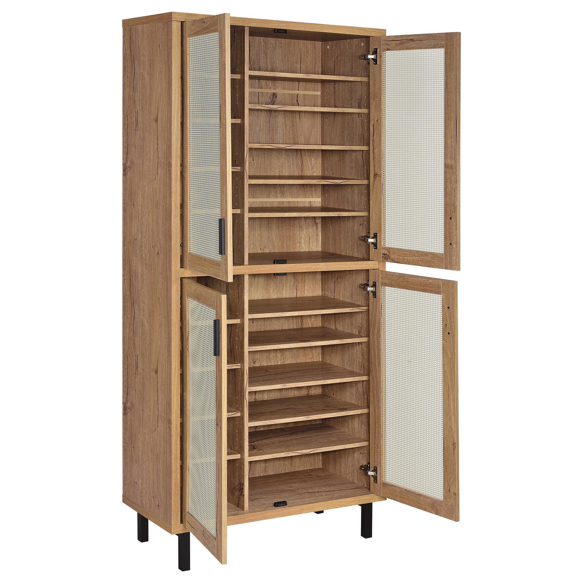  Coaster Furniture Teller 950440 80-inch 4-door Tall Shoe Storage Cabinet - Natural Oak IMAGE 8