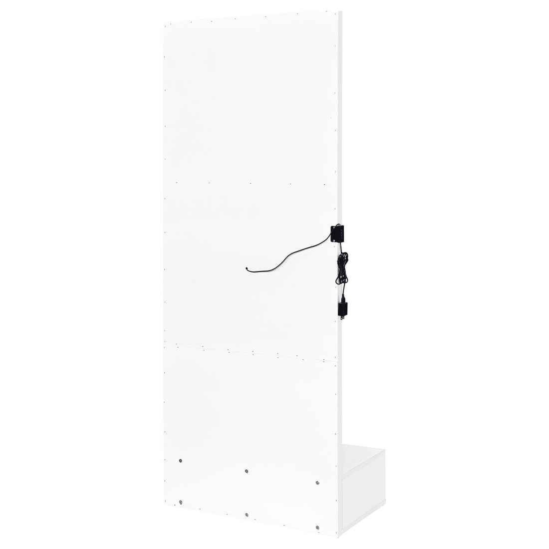  Coaster Furniture Spector 960954 1-drawer Lighted Full-Length Floor Mirror - White High Gloss IMAGE 1