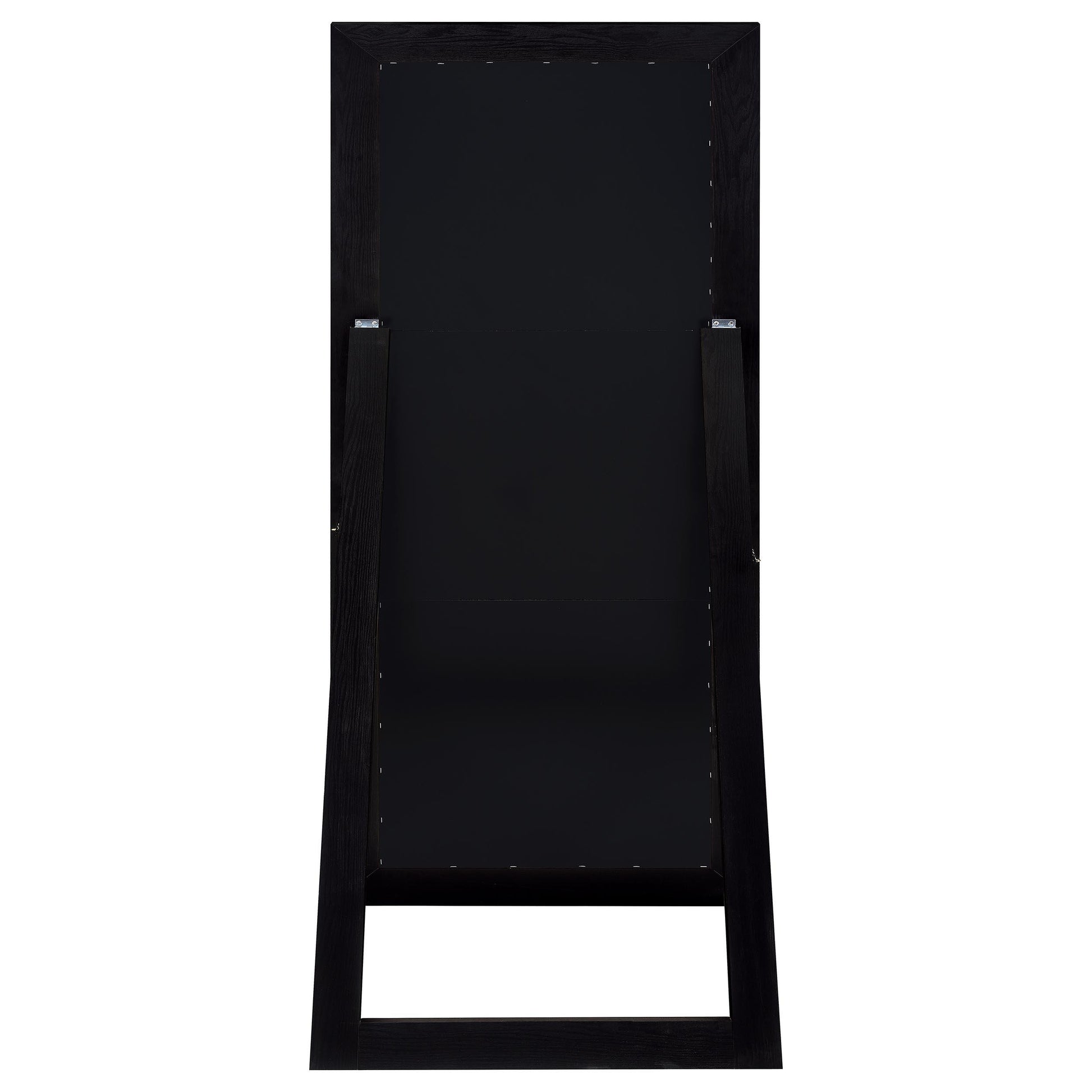  Coaster Furniture Cadence 961653 Tempered Glass Full Length Standing Mirror - Black Oak IMAGE 4