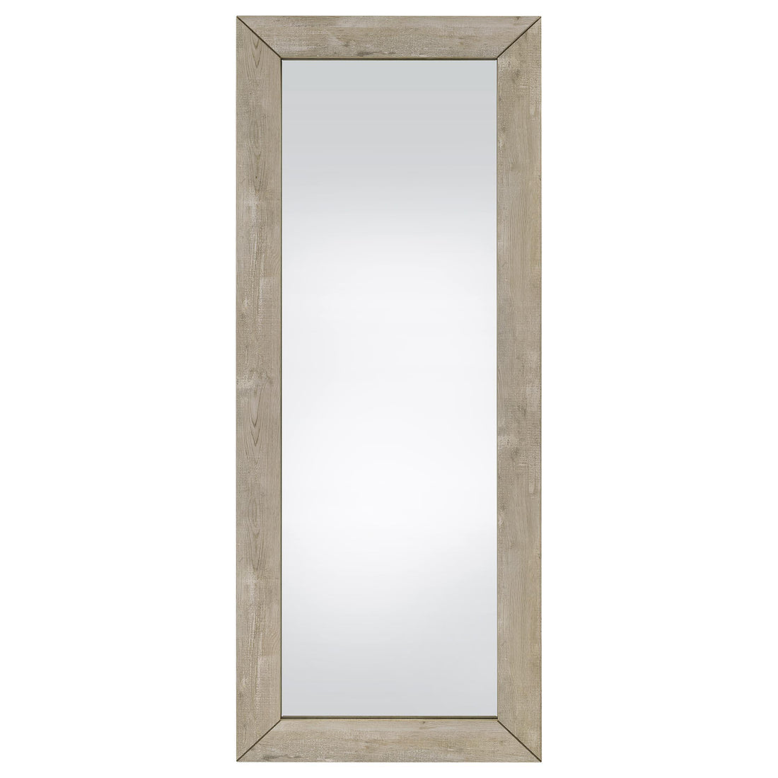  Coaster Furniture Cadence 961655 Tempered Glass Full Length Mirror - Grey Washed Oak IMAGE 1