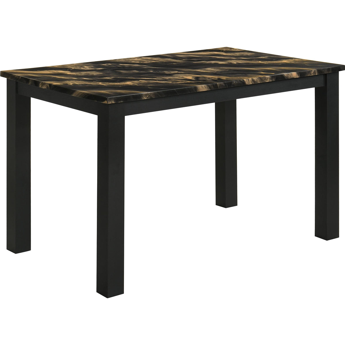  Crown Mark Resia 2120GBK-T-3048 Dining Table Faux Marble - Grey/Black IMAGE 1