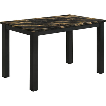  Crown Mark Resia 2120GBK-T-3048 Dining Table Faux Marble - Grey/Black IMAGE 1
