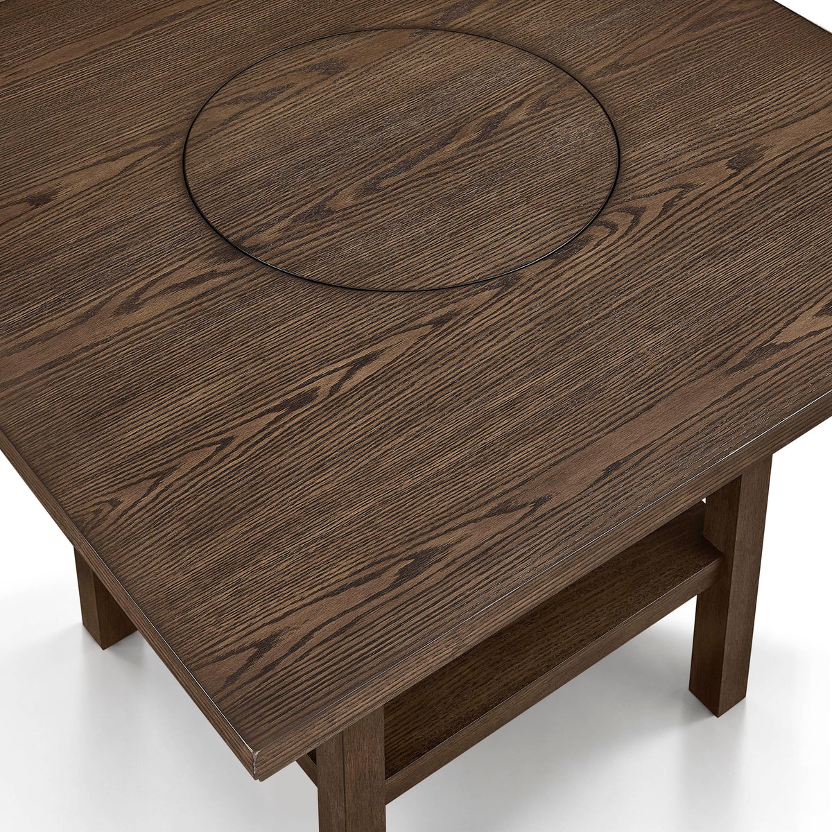  Crown Mark Guthrie 2711BR-T-4848 Counter Height Table W/Lazysusan - Brown IMAGE 4