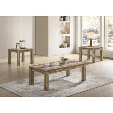  Crown Mark Theo 4168SET-RCW 3 pc Coffee Table Set - Reclaimed Wood IMAGE 1