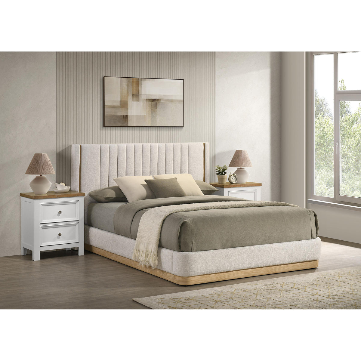  Crown Mark Charlene 5108OT-Q Queen Bed - Oat Tweed IMAGE 3