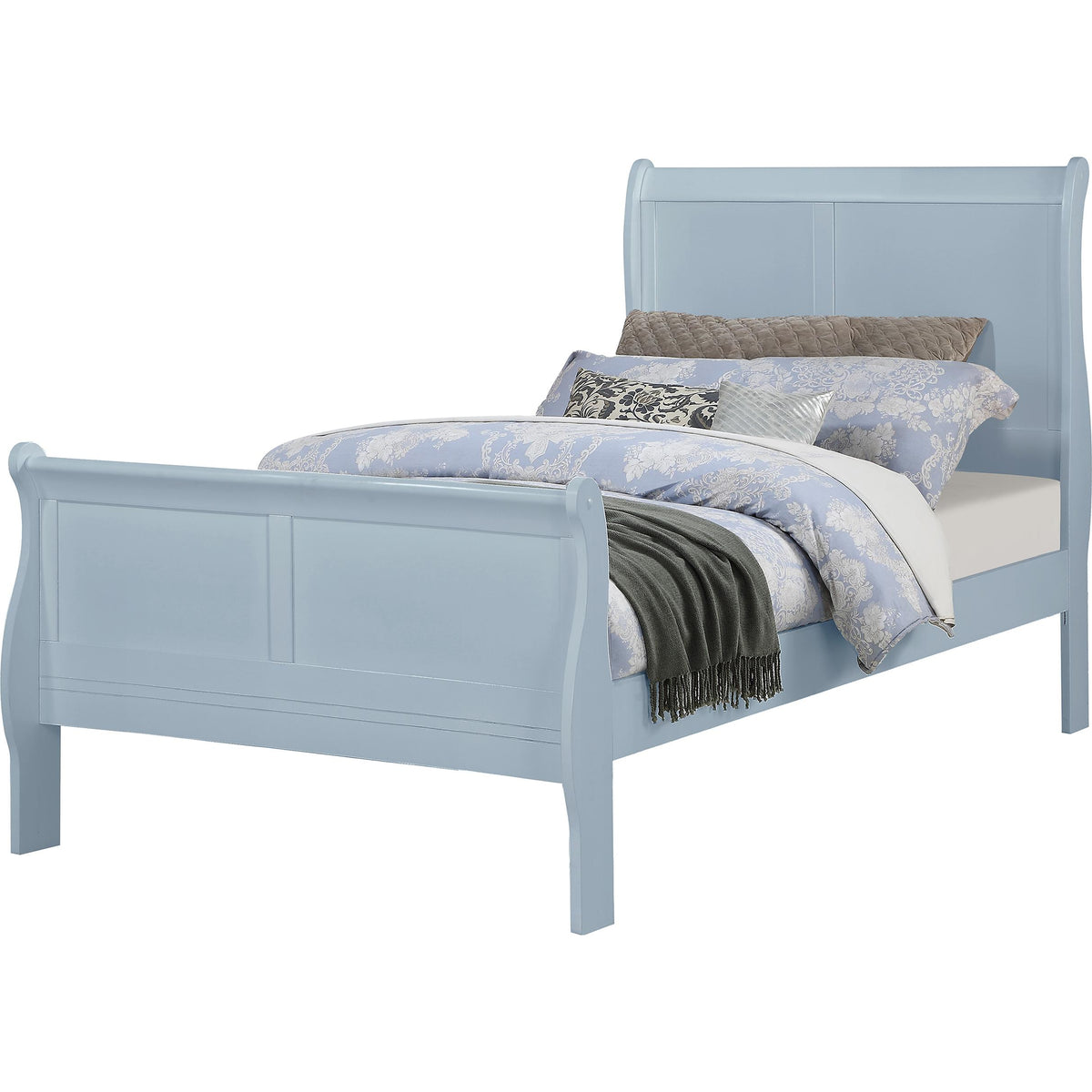  Crown Mark Louis Philip B3760-T Twin Bed - Blue IMAGE 1