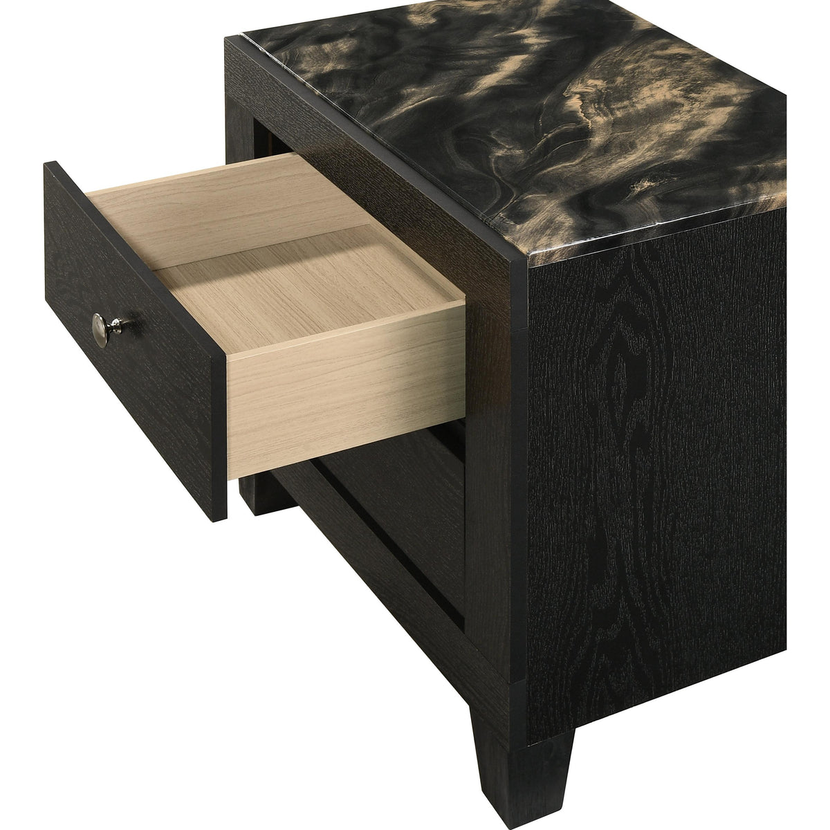  Crown Mark Cadence B4515-2 Night Stand - Gold/Black IMAGE 2