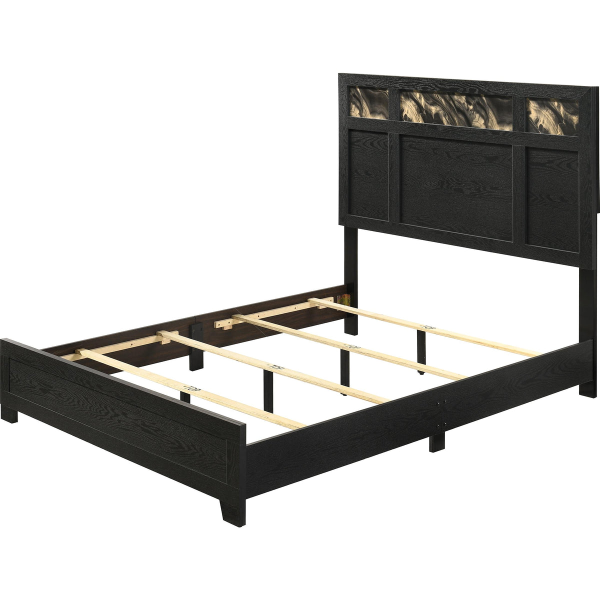  Crown Mark Cadence B4515-Q-BED Bed in One Box - Gold/Black IMAGE 2