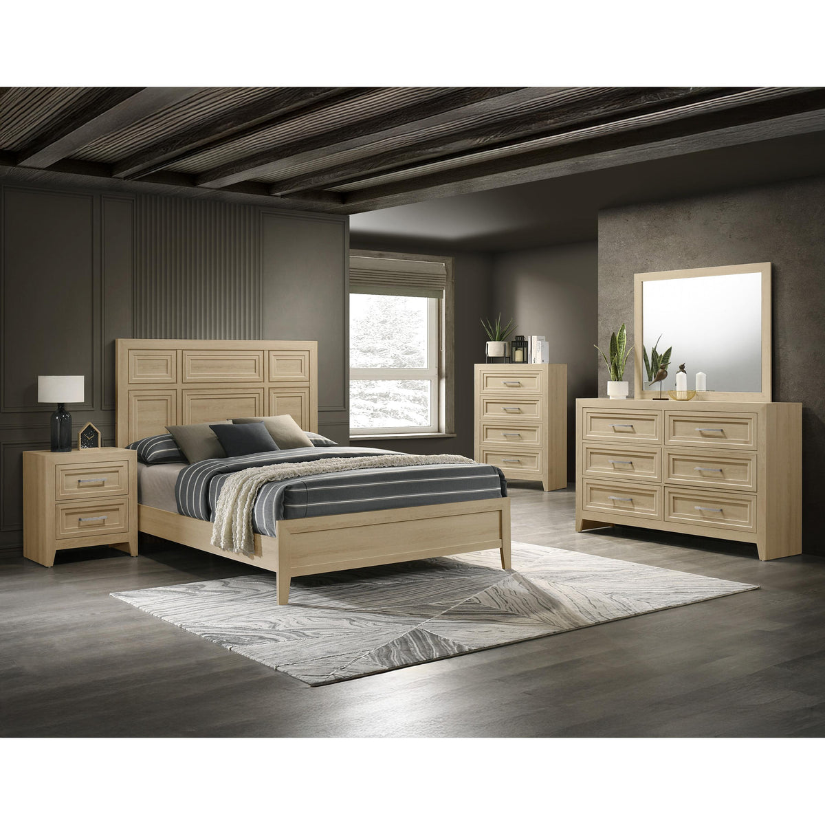  Crown Mark Lorraine B6630-2 Night Stand - Natural IMAGE 2