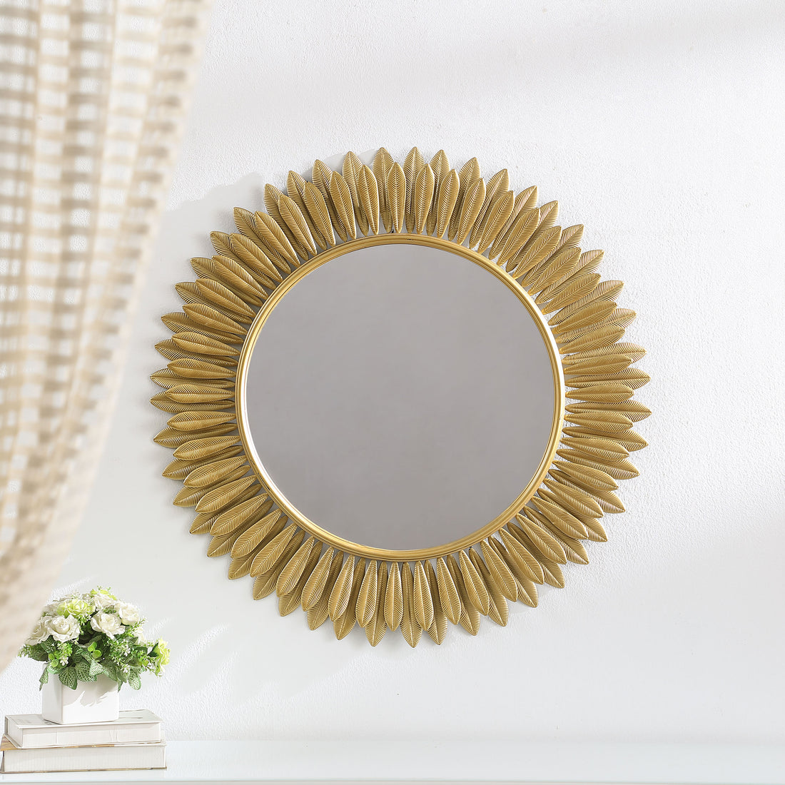 Tuscany Sunburst Wall Mirror 35 x 35 Gold