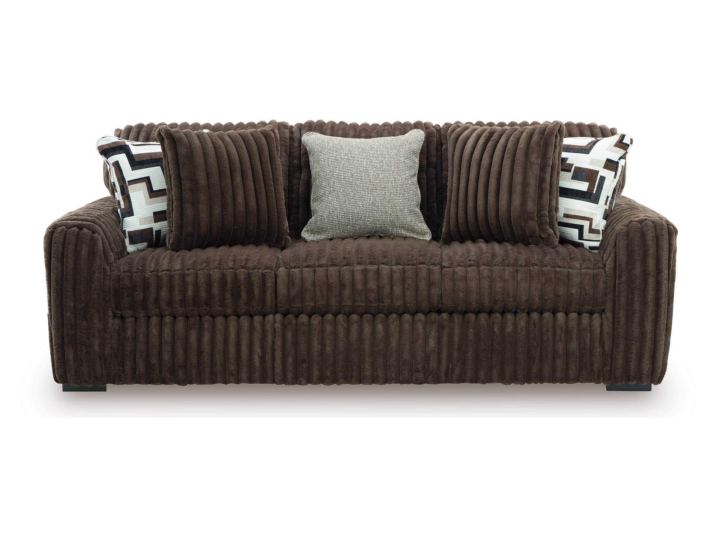 Ashley Midnight Madness Chocolate Sofa and Loveseat