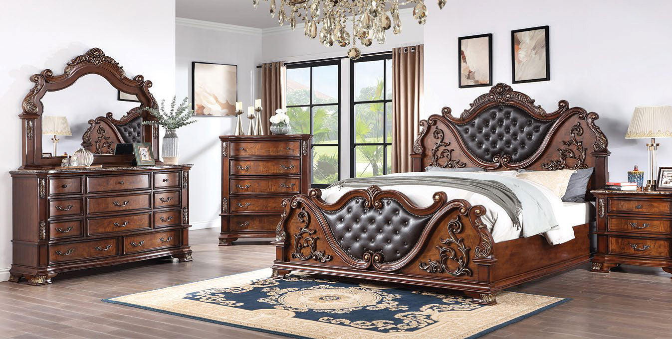 CM7478CH Esparanza Cherry Brown Bedroom Set