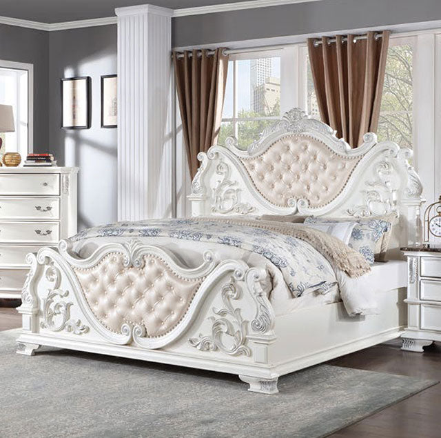 CM7478WH Esparanza Pearl White Bedroom Set